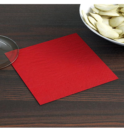 SERVILLETA 20 * 20 2 C. 24 PAQ. * 100 U. ROJO