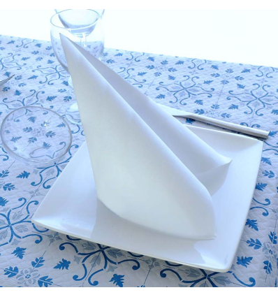 SERVILLETA 40 * 40 PUNTA-PUNTA 24 PAQ.* 50 U. BLANCA