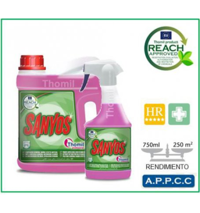 LIMPIADOR DE BAÑOS SANYOS 750 ML.