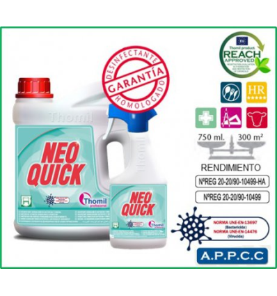 NEOQUICK VIRUCIDA ALCOHOL 750 ML.