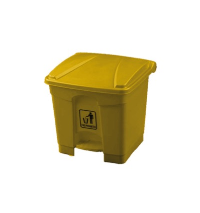 CUBO CON PEDAL 30 LTS. AMARILLO LYTEC