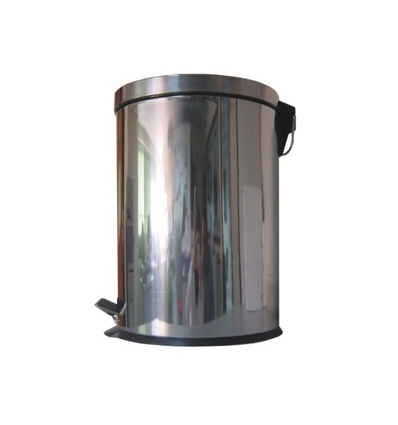 PAPELERA PEDAL INOX BRILLO 12 L. LYTEC