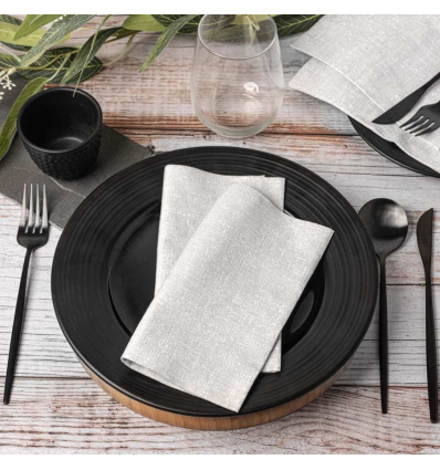 SERVILLETA 40 * 40 COTTONTEX SAHARA GRIS 8 * 50 U.
