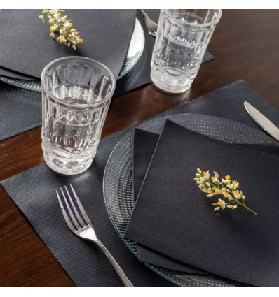 MANTEL 30 * 40 40 GR. 400 UNDS. AIR LAID NEGRO