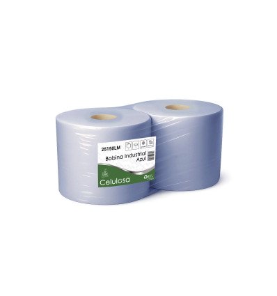 BOBINA IND.AZUL LAMINADA 2 CAPAS 2 UNDS.