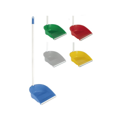 RECOGEDOR MANGO ALTO NEO ROJO